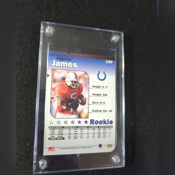 🏈1999 Donruss Elite Edgerrin James Rookie Refractor Rookie Card - Picture 4 of 5